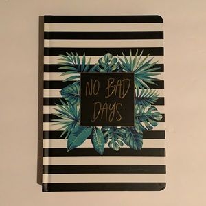 Striped “ No Bad Days “ Writing Lined Journal